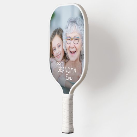 Best Grandma Ever Creëer Uw eigen aangepaste foto  Pickleball Paddle (Links)