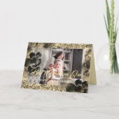 Best Grandma Ever Custom Moederdag Photo Golden Kaart (Voorkant)
