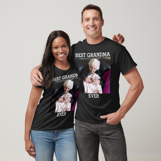 Best Grandma Ever Custom Photo Creëer Your Ewn T-S T-shirt (Unisex)