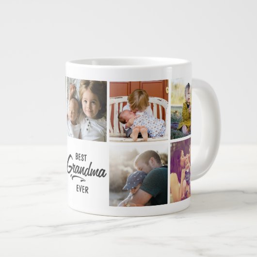 Best Grandma Ever Custom Photo Giant Coffee Mok (Voorkant rechts)