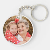Best Grandma Ever Custom Photo Heart Sleutelhanger (Achterkant)