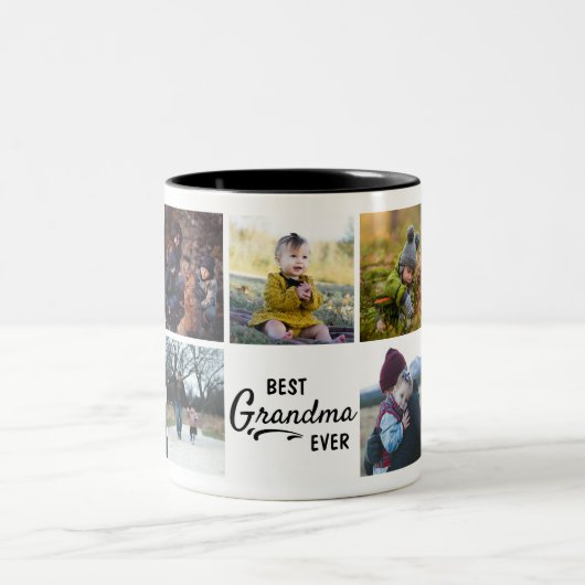 Best Grandma Ever Custom Photo Mok (Center)