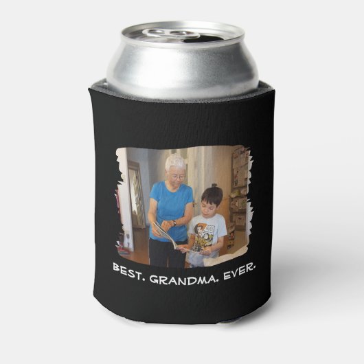Best Grandma Ever Custom Photo Nana Grandparent Blikjeskoeler (Blikje Achterkant)