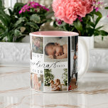 Best Grandma Ever | Elegant Script 8 Photo Collage Tweekleurige Koffiemok<br><div class="desc">Stuur een mooi, persoonlijk cadeau naar je oma dat ze zal koesteren. Speciale persoonlijke familiefoto-collage om uw speciale familiefoto's en herinneringen weer te geven. Ons ontwerp is voorzien van een eenvoudig rasterontwerp met acht fotocollage met "Best Grandma Ever", dat is ontworpen in een prachtige handgeschreven zwarte scriptstijl en serif tekstkoppeling....</div>