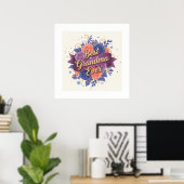 Best Grandma Ever Floral Poster (Thuiskantoor)