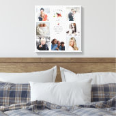 Best Grandma Ever | Foto Burgundy Boho Floral Canvas Afdruk (Insitu (Slaapkamer))