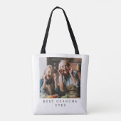 Best Grandma Ever Full Photo Persoonlijk Tote Bag (Achterkant)
