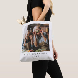 Best Grandma Ever Full Photo Persoonlijk Tote Bag