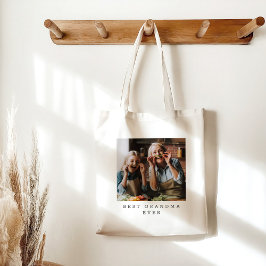 Best Grandma Ever Full Photo Persoonlijk Tote Bag