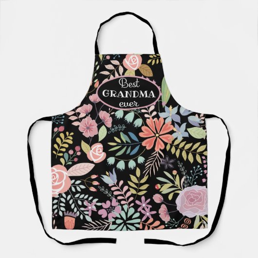 Best Grandma Ever - Gepersonaliseerd Schort (Voorkant)