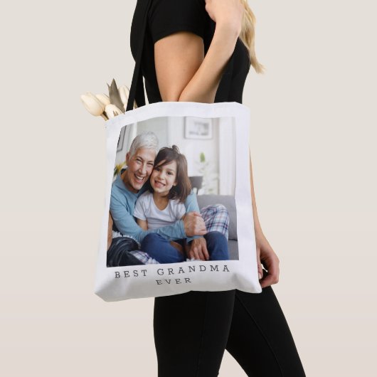 Best Grandma Ever - Gepersonaliseerd Tote Bag (Dichtbij)