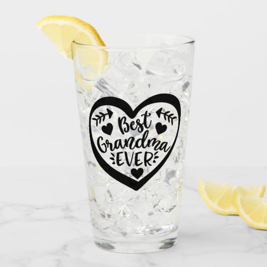 Best Grandma Ever Gift Glas (Voorkant ijs)
