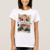 Best Grandma Ever Grandchildren 2 Photo Collage  T-shirt (Voorkant)