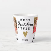 Best Grandma Ever Grandkid Love You 2 Foto Latte Mok (Voorkant)