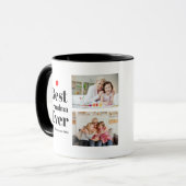 Best Grandma Ever Heart 2 Photo Collage Mok (Voorkant links)