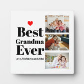 Best Grandma Ever Heart 3 Photo Collage Fotoplaat (Voorkant)