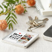 Best Grandma Ever Heart 3 Photo Collage Sleutelhanger (Zijkant)