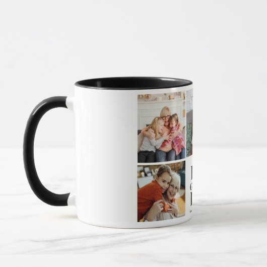 Best Grandma Ever Heart 5 Photo Collage Mok (Links)