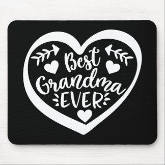 Best Grandma Ever Heart Gift Muismat