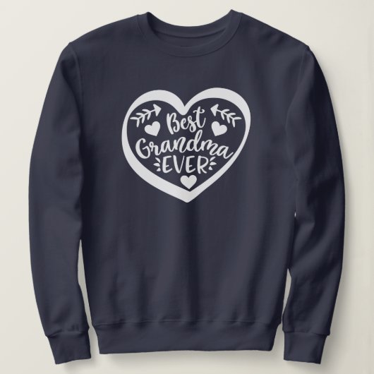 Best Grandma Ever Heart Gift Trui (Design voorkant)