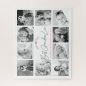 Best Grandma Ever Modern Script 10 Photo Collage Legpuzzel (Verticaal)