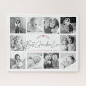 Best Grandma Ever Modern Script 10 Photo Collage Legpuzzel (Horizontaal)