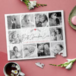 Best Grandma Ever Modern Script 10 Photo Collage Legpuzzel<br><div class="desc">"Beste oma ooit." Ze houdt elke minuut van haar kleinkinderen. Een stijlvolle, eenvoudige visuele weergave van zacht grijs handgeschreven script en bladhartlaurel, samen met zacht roos roze sans serif en scripttypografie bedekken een witte achtergrond. Voeg 10 gekoesterde foto's van uw keus toe en pas de namen en het bericht aan,...</div>