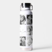 Best Grandma Ever Modern Script 10 Photo Collage Waterfles (Achterkant)