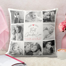Best Grandma Ever Modern Script 8 Photo Collage Kussen