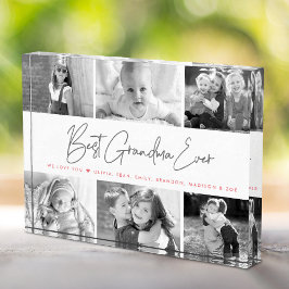 Best Grandma Ever Modern Script Custom Collage 6 Fotoblokken