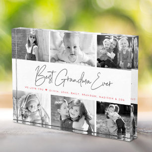 Best Grandma Ever Modern Script Custom Collage 6 Fotoblokken