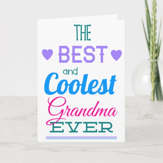 Best Grandma Ever Moederdag Kaart (Voorkant)
