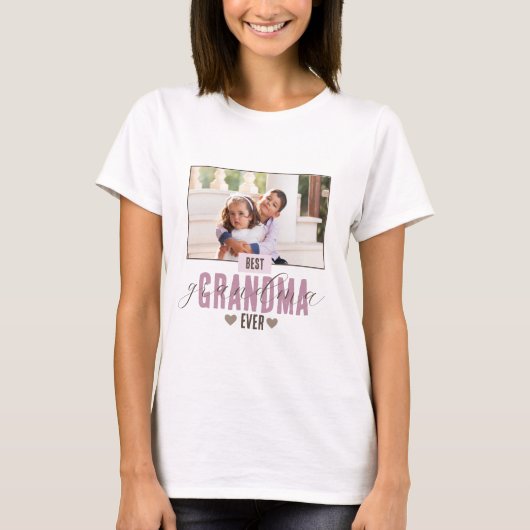 Best Grandma Ever Moederdag Photo Grandkids T-shirt (Voorkant)
