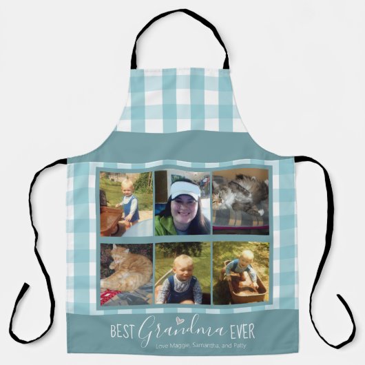 Best Grandma Ever Multiple Photo Template Schort (Voorkant)