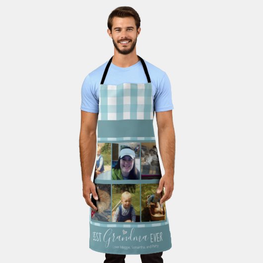 Best Grandma Ever Multiple Photo Template Schort (Gedragen)