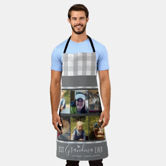 Best Grandma Ever Multiple Photo Template Schort (Gedragen)