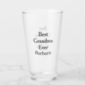 Best Grandma ever name date simple mothers day min Glas (Achterkant)