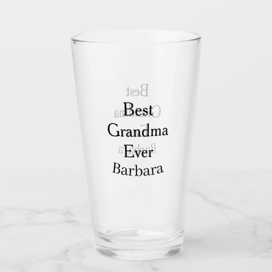 Best Grandma ever name date simple mothers day min Glas (Voorkant)