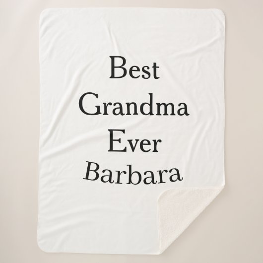 Best Grandma ever name date simple mothers day min Sherpa Deken (Voorkant)