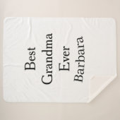 Best Grandma ever name date simple mothers day min Sherpa Deken (Voorkant (horizontaal))