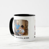 Best Grandma Ever Nana Grandparent Custom Photo Mok (Voorkant links)