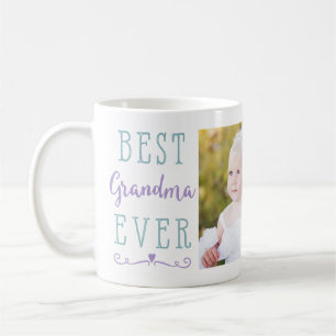 Best Grandma Ever Paars Blauwgroen - Aangepaste fo Koffiemok