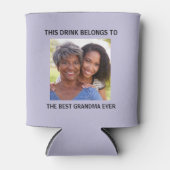 Best Grandma Ever Paars Foto Blikjeskoeler (Voorkant)