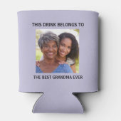 Best Grandma Ever Paars Foto Blikjeskoeler (Achterkant)