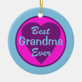 Best Grandma Ever Personalized Photo Ornament (Voorkant)