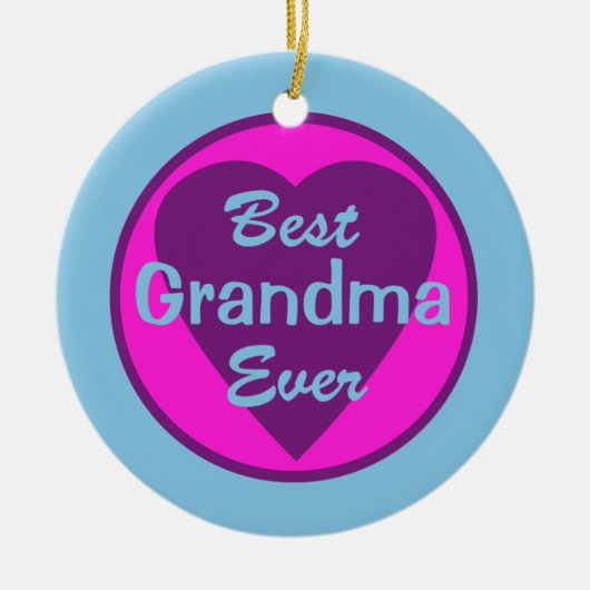 Best Grandma Ever Personalized Photo Ornament (Voorkant)