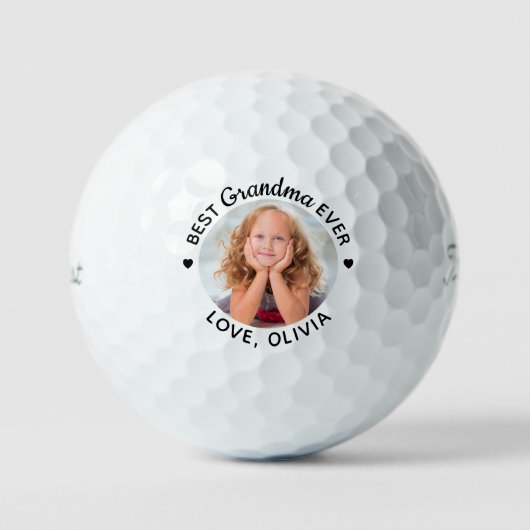 Best Grandma Ever Personalized Photo Titleist Golfballen (Voorkant)