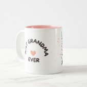Best Grandma Ever Personalized Tweekleurige Koffiemok (Voorkant links)