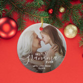 Best Grandma Ever Persoonlijke foto Keramisch Ornament