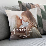 Best Grandma Ever Persoonlijke foto Kussen<br><div class="desc">Gift de beste oma ooit een aangepaste gooi kussen. Creëer uw eigen gepersonaliseerde kussen inclusief uw foto en bericht.</div>